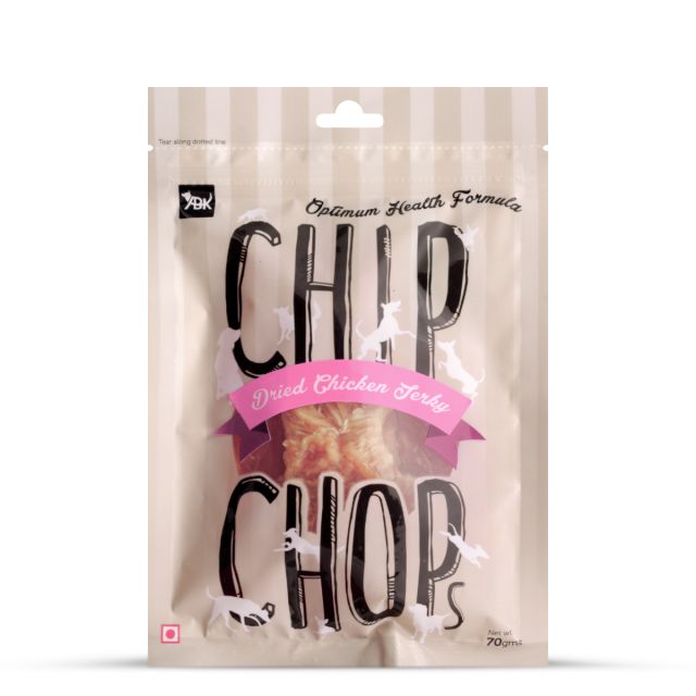 Chip Chops Dried Chicken Jerky Dog Meaty Treat - 70 gm