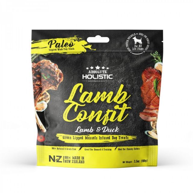 Absolute Holistic Lamb Confit Air Dried Dog Treat - 100 gm