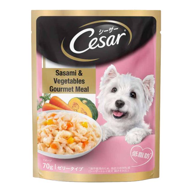 Cesar Premium Sasami & Vegetables (Gourmet meal) Adult Wet Dog Food - 70 gm - Pack of 1