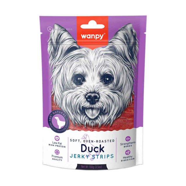 Wanpy Duck Jerky Strips Dog Treat -100 gm 