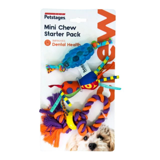Outward Hound - Chew Starter Dental Toys For Dogs - Pack of 3