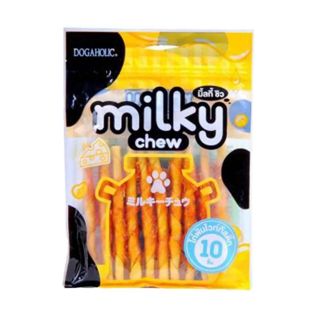 Dogaholic Milky Chew Cheese & Chicken Bones Dog Treat - 10 pieces