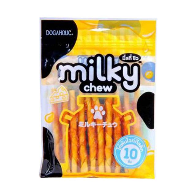 Dogaholic Milky Chew Cheese & Chicken Sticks Dog Treat - 10 pieces
