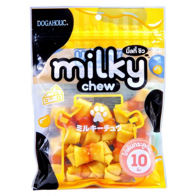Dogaholic Milky Chew Cheese & Chicken Bones Dog Treat - 10 pieces