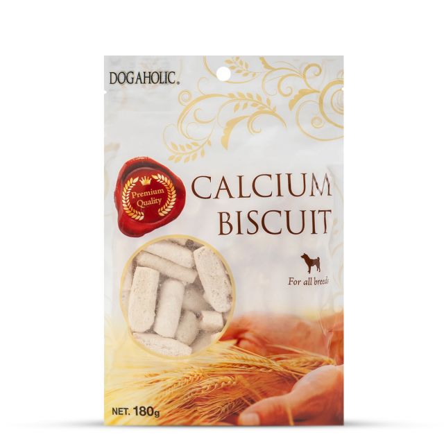 Dogaholic Calcium Biscuit For All Breeds Dog Treat - 180 gm