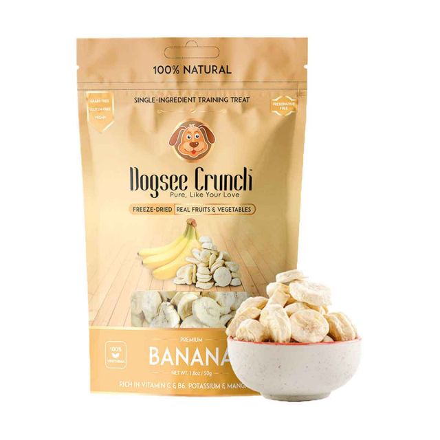 Dogsee Crunch Banana Freeze-Dried Banana Dog Treat - 50 gm