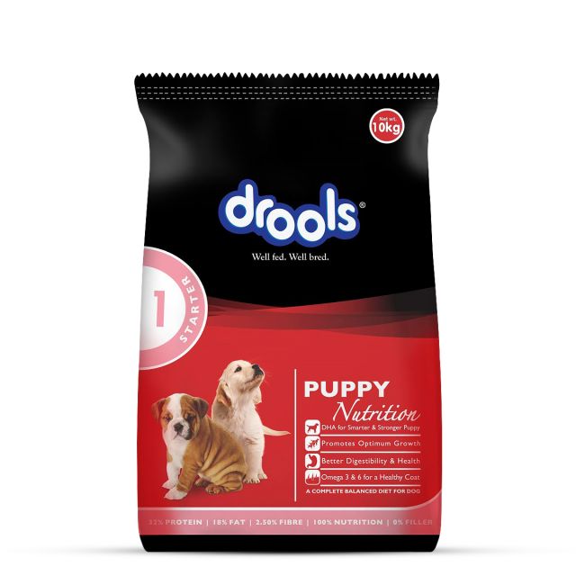 Drools Puppy Starter Milk Flavor Dry Dog Food-10 kg