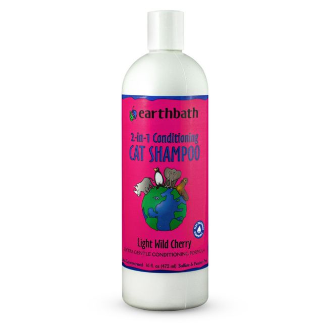 Earthbath 2-in-1 Conditioning Cat Shampoo Light Wild Cherry 16oz / 472ml