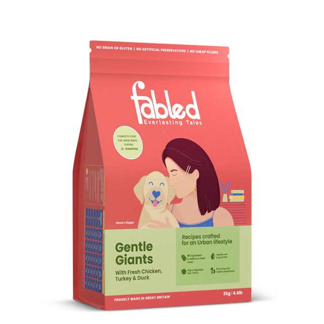 Fabled Gentle Giant With Fresh Chicken, Turkey &amp; Duck Puppy Dry Food - Large Breed-2 kg