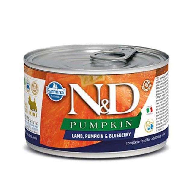 Farmina N&D Grain Free Pumpkin Lamb & Blueberry Mini Breed Adult Wet Dog Food - 140 gm