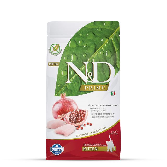 Farmina N&D Grain Free Prime Chicken & Pomegranate Dry Kitten Food - 300 gm