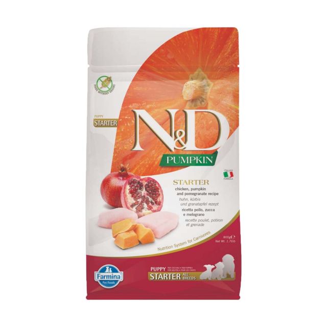 Farmina N&D Grain Free Pumpkin Chicken & Pomegranate Puppy Starter All Breed Dry Dog Food - 2.5 kg
