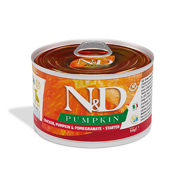 Farmina N&D Pumpkin Chicken & Pomegranate Mini Breed Starter Wet Dog Food -140 gm