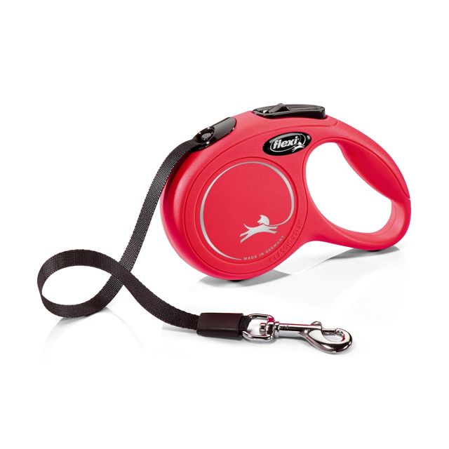 Flexi Classic Tape Retaractable Dog Leash (3m) Red - XS