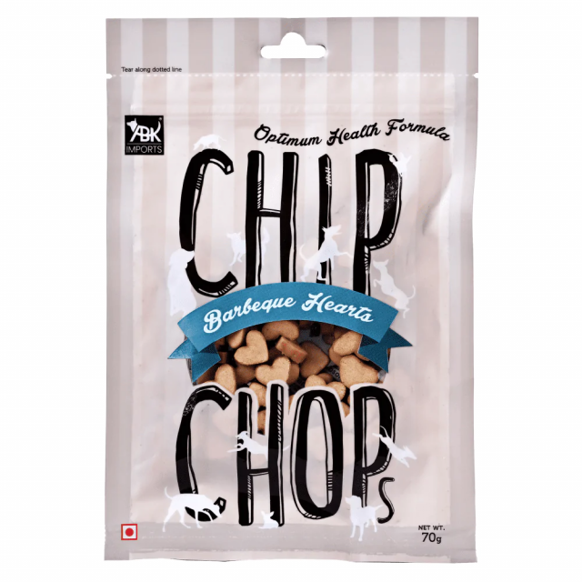 Chip Chops Barbeque Hearts Dog Meaty Treat - 70 gm