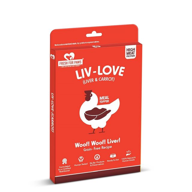 Fresh For Paws Liv Love Carrot  Dog Food Topper - 80g