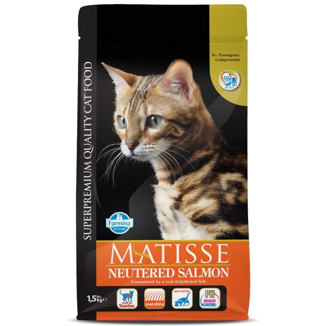 Matisse Neutered Salmon Adult Dry Cat Food - 1.5 kg