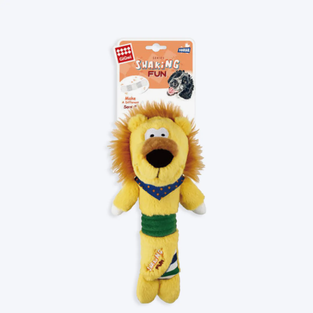 Gigwi Lion Plush With Squeaker Dog Toy