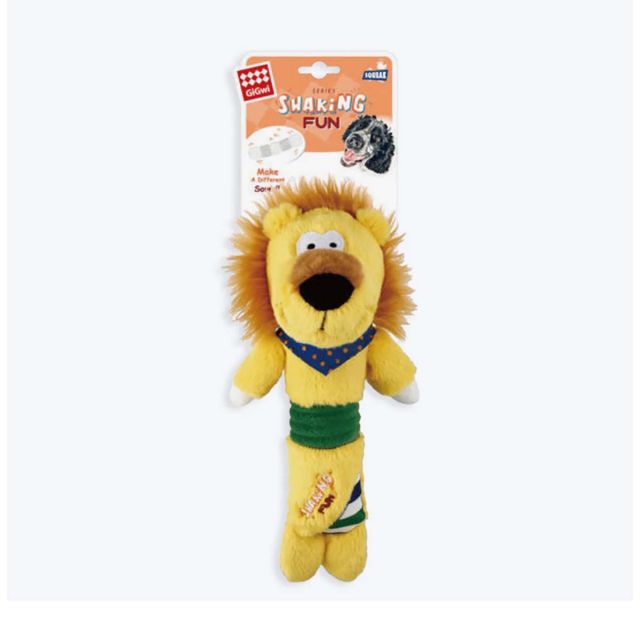 Gigwi Lion Plush With Squeaker Dog Toy