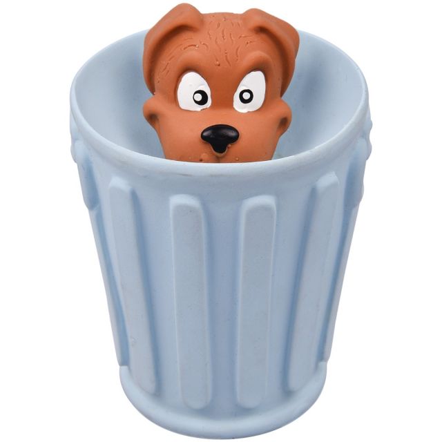 Glenand Latex Squeaky Pop Up Dog In Bin Dog Toy - 11.7 cm