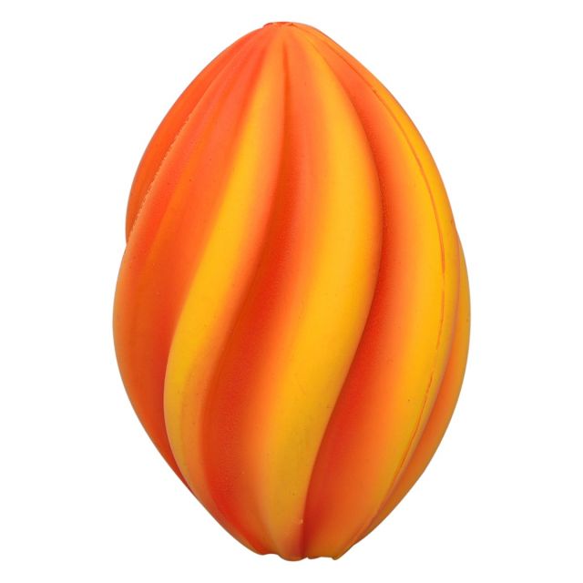 Glenand Rubber Squeaky Swirl Foot Ball Dog Toy - 10.16 cm