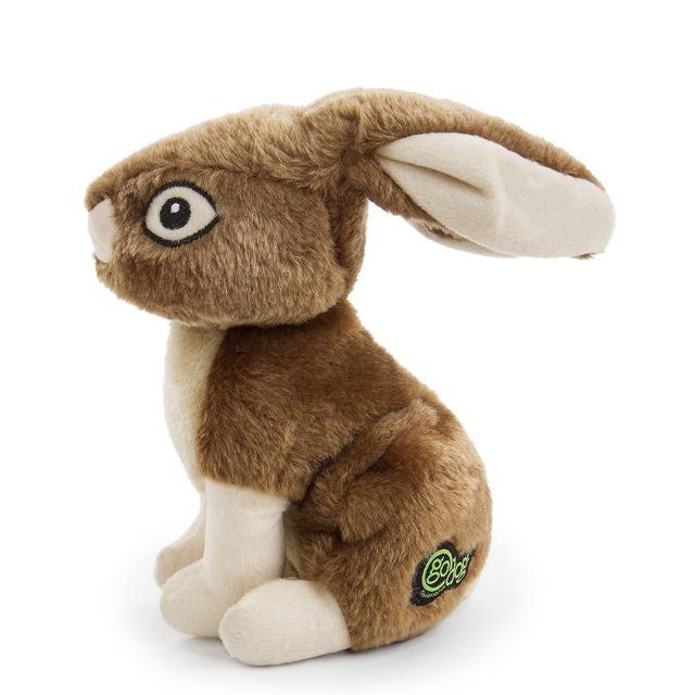 Godog Wildlife Rabbit With Chew Guard Technology Durable Plush Squeaker Dog Toy - Large