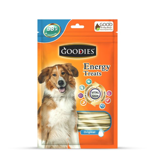 Goodies Energy Treats Orignal Calcium Milk Flavour Dog Dental Treat - 125 gm