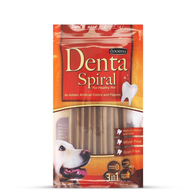 Goodies Grain Free Dental Spiral Dog Dental Treat - 100 gm