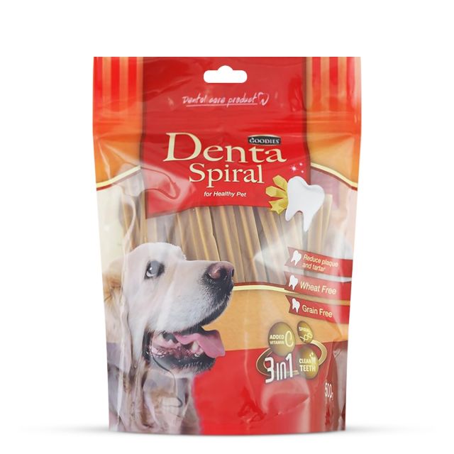 Goodies Grain Free Dental Spiral Dog Dental Treat - 500 gm