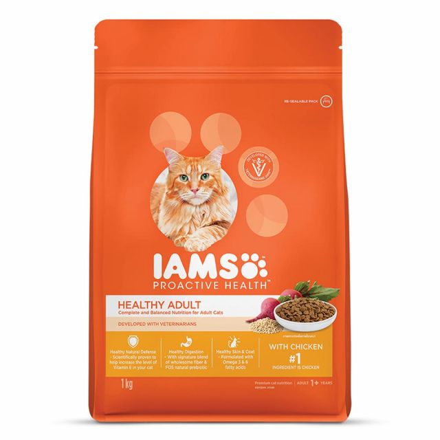 IAMS Proactive Health Healthy Adult (1+ Years) Chicken Premium Dry Cat Food - 1 kg