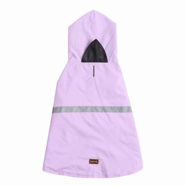 beboji Reflective Raincoat for Dogs with Hoodie-Purple-S