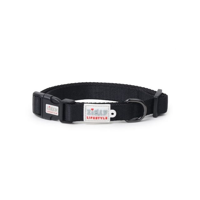 ZL Classic Padded Dog Collar  - Black-S
