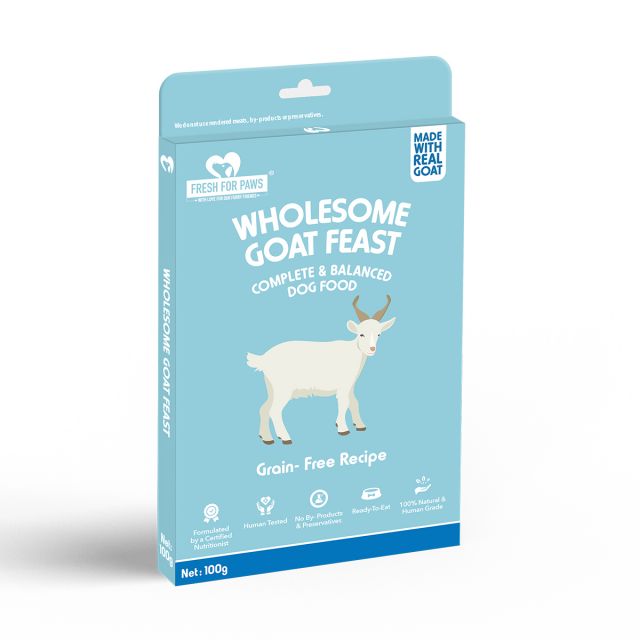 Fresh For Paws Wholesome Goat Feast Fresh Dog Food - 100 gm-300 gm