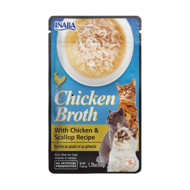 Inaba Chicken Broth Chicken  & Scallop Recipe Wet Cat Food - 50 gm