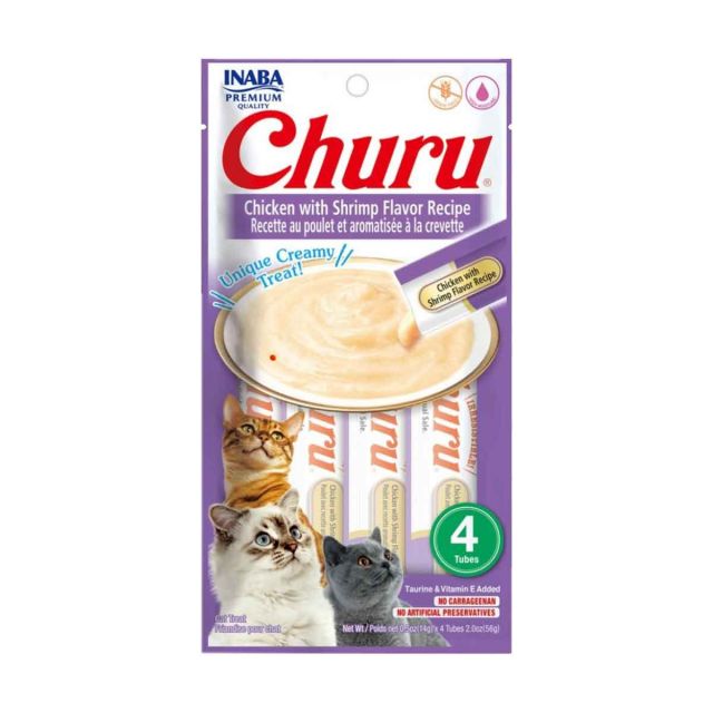 Inaba Churu Chicken With Shrimp Recipe Cat Treat - 56 gm