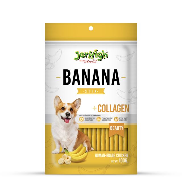 JerHigh Banana Dog Meaty Treat - 100 gm