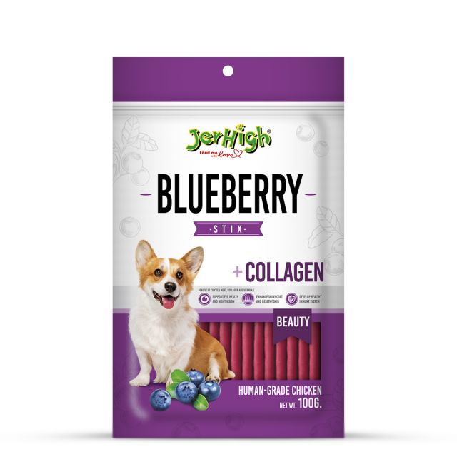 JerHigh Blueberry Dog Meaty Treat - 100 gm