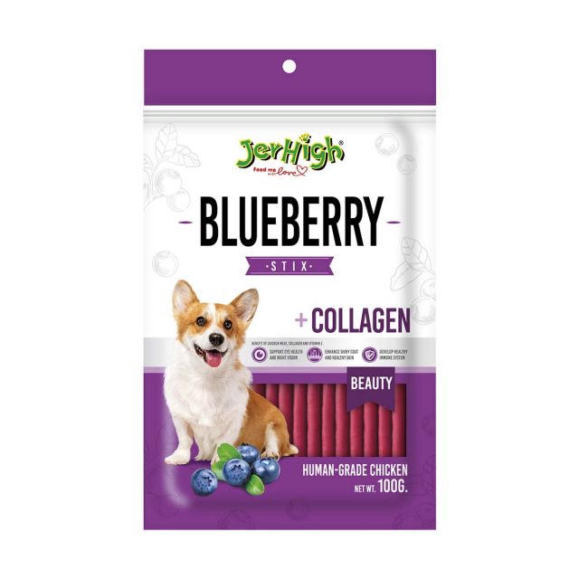 JerHigh Blueberry Dog Meaty Treat - 100 gm