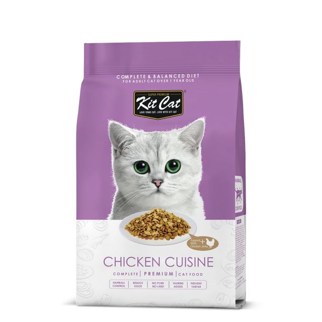 Kit Cat Chicken Cuisine Premium Dry Cat Food-400 gm
