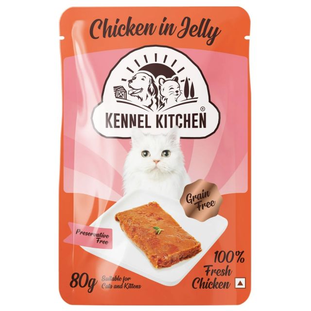 Kennel Kitchen Chicken In Jelly  Kitten/Adult Wet Cat Food (Pack Of 15)