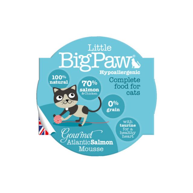 Little Big Paw Gourmet Atlantic Salmon Mousse For Cats, 85gm 
