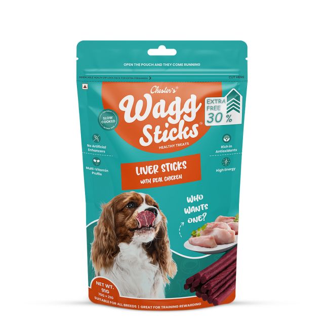 Chesters Wagg Sticks Liver Sticks Dog Treat - 70 gm