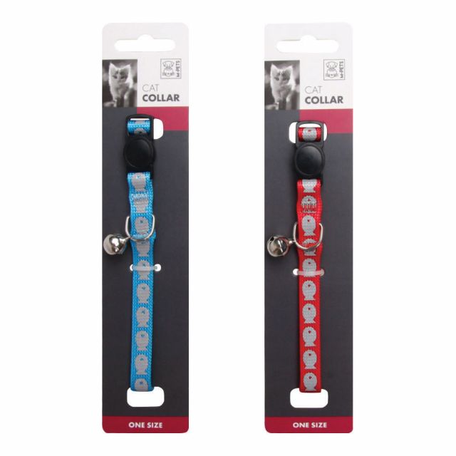 M-Pets Reflective Polyester Cat Collar - Red