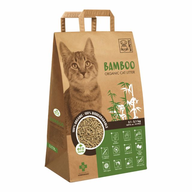 M-Pets Super Clumping Natural Bentonite Yellow Unscented Cat Litter - 10 Litre