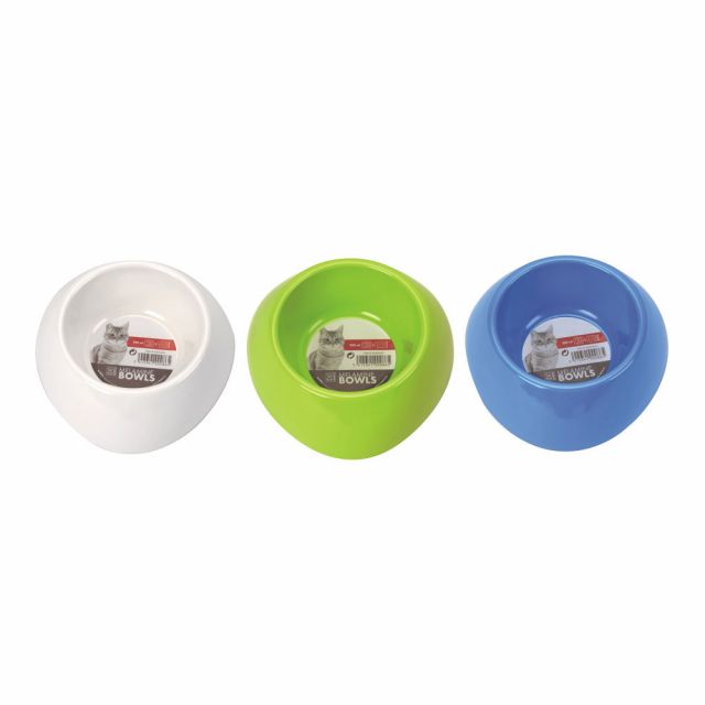 M-Pets Single Fashion Diner Melamine Cat Bowl White - 200 ml