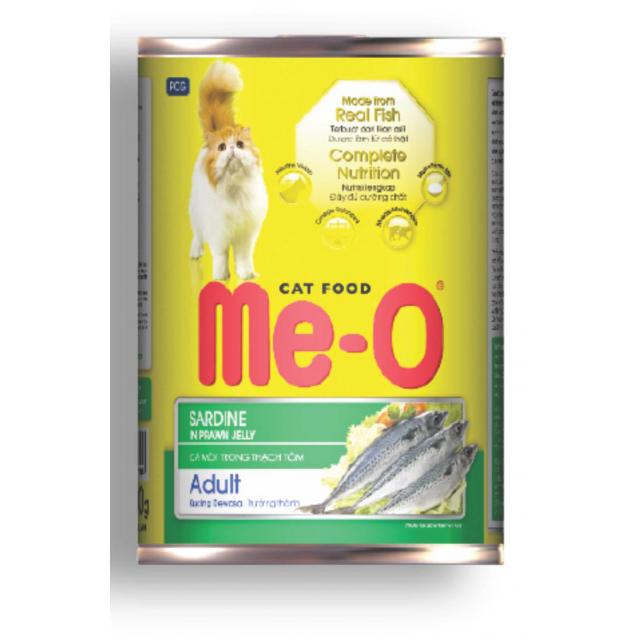 Me-O Sardine Flavour Canned Adult Wet Cat Food - 400 gm