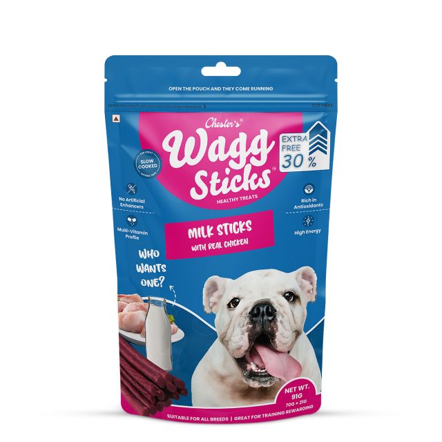 Chesters Wagg Sticks- Milk Sticks Dog Treat-400 gm