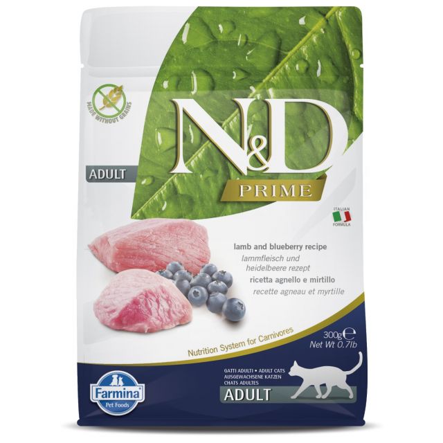Farmina N&D Grain Free Prime Lamb & Blueberry Adult Dry Cat Food