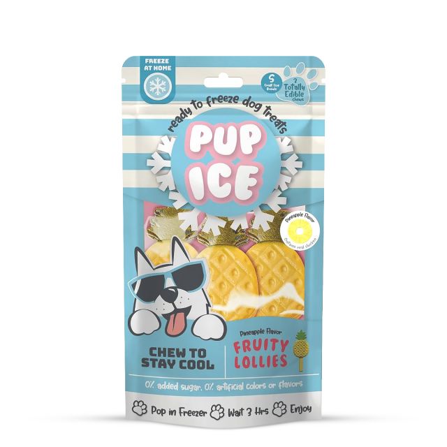 New Pup Ice Fruity Lollies Pineapples 3 Pieces - 90 gm