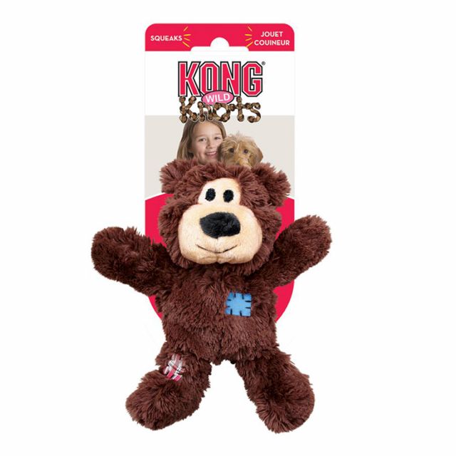 Kong Wild Knots Bear Plush Dog Toy - Medium